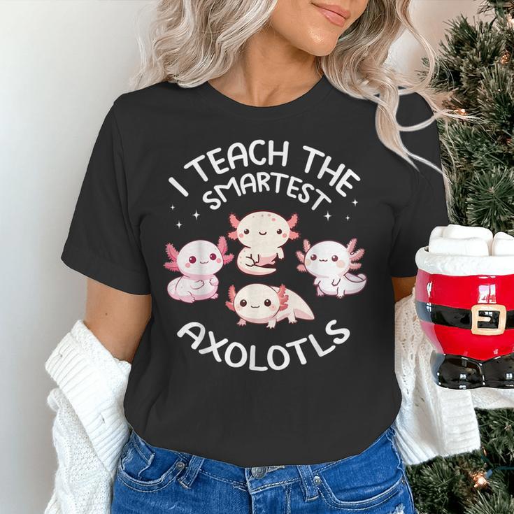 I Teach The Smartest Axolotls Cute Teacher Axolotl Women's T-Shirt, gift for family, gift for coworker I Teach The Smartest Axolotls Cute Teacher Axolotl Women's T-Shirt, gift for family, gift for coworker