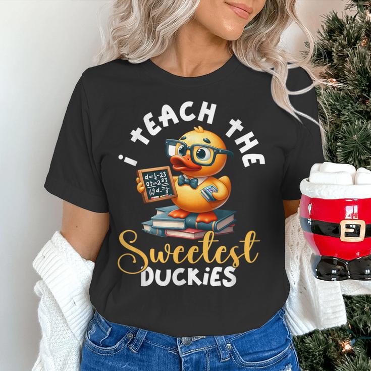 I Teach The Sweetest Duckies Teacher Rubber Duck Teaching Women's T-Shirt, gift for family, gift for coworker I Teach The Sweetest Duckies Teacher Rubber Duck Teaching Women's T-Shirt, gift for family, gift for coworker
