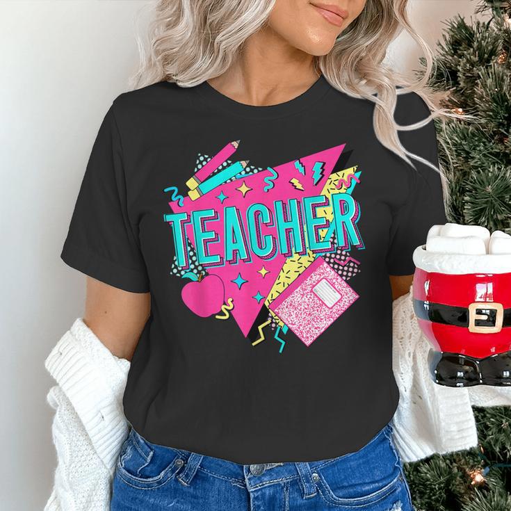 Teacher 90s Retro Colorful Teacher Of The 90s Back To School Women's T-Shirt, 90s Teacher Shirts, gift for family, gift for coworker Teacher 90s Retro Colorful Teacher Of The 90s Back To School Women's T-Shirt, 90s Teacher Shirts, gift for family, gift for coworker