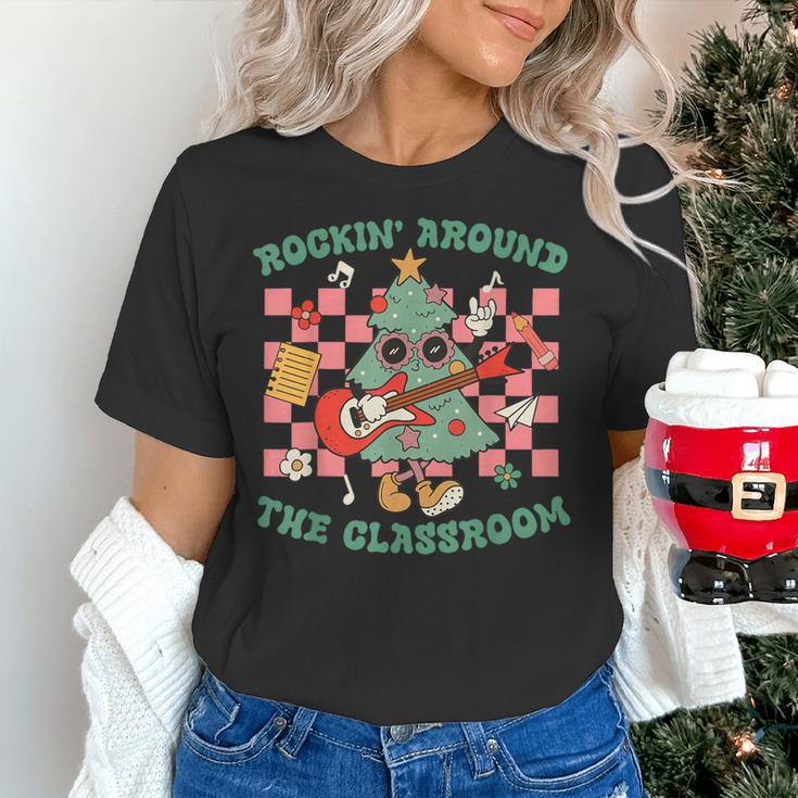 Teacher Christmas Rockin' Around The Classroom Men Women Kids Women's T-Shirt, gift for family, gift for coworker