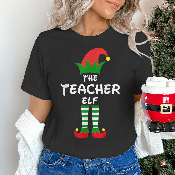 The Teacher Elf Family Matching Group Idea Christmas Women's T-Shirt, gift for family, gift for coworker