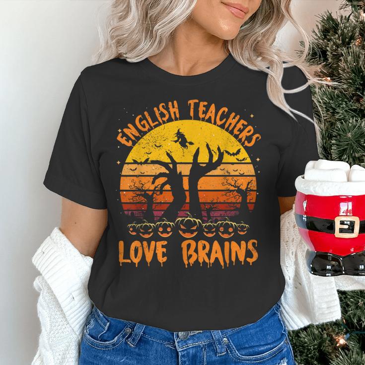 Teacher Halloween All English Teachers Love Brains Women's T-Shirt, English Teacher Shirts, gift for family, gift for coworker Teacher Halloween All English Teachers Love Brains Women's T-Shirt, English Teacher Shirts, gift for family, gift for coworker