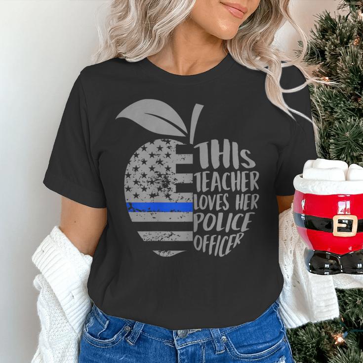 This Teacher Loves Her Police Officer Wife Saying Women's T-Shirt, gift for family, gift for coworker