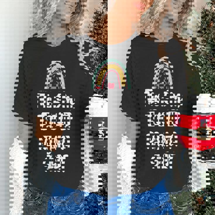 This Is My Teacher Pajama Shirt Teacher Life Tee Women&#x27;s T-Shirt, gift for family, gift for coworker