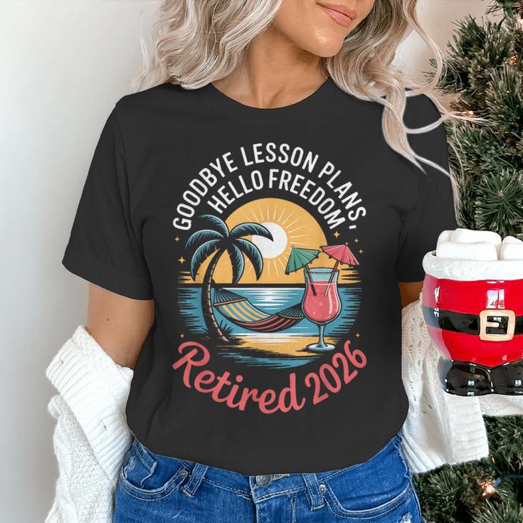 Teacher Retirement Shirts 2026 Goodbye Lesson Hello Freedom Women's T-Shirt, gift for family, gift for coworker