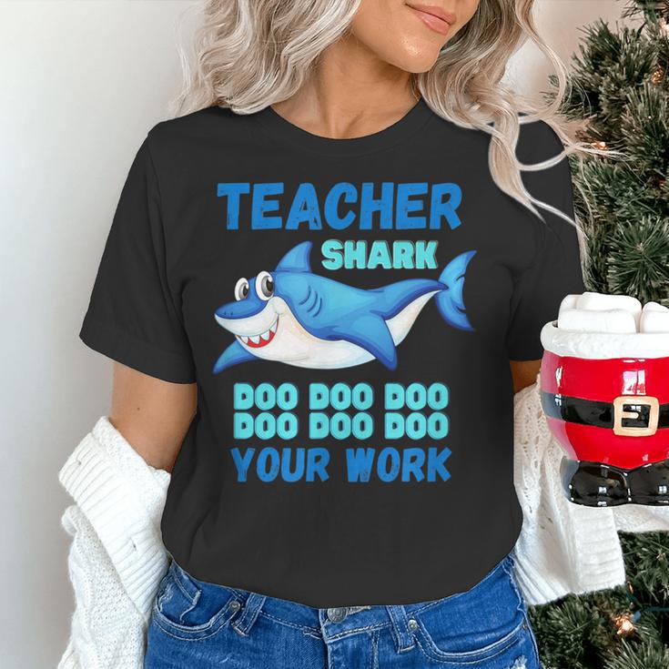 Teacher Shark Do Your Work Women's T-Shirt, gift for family, gift for coworker