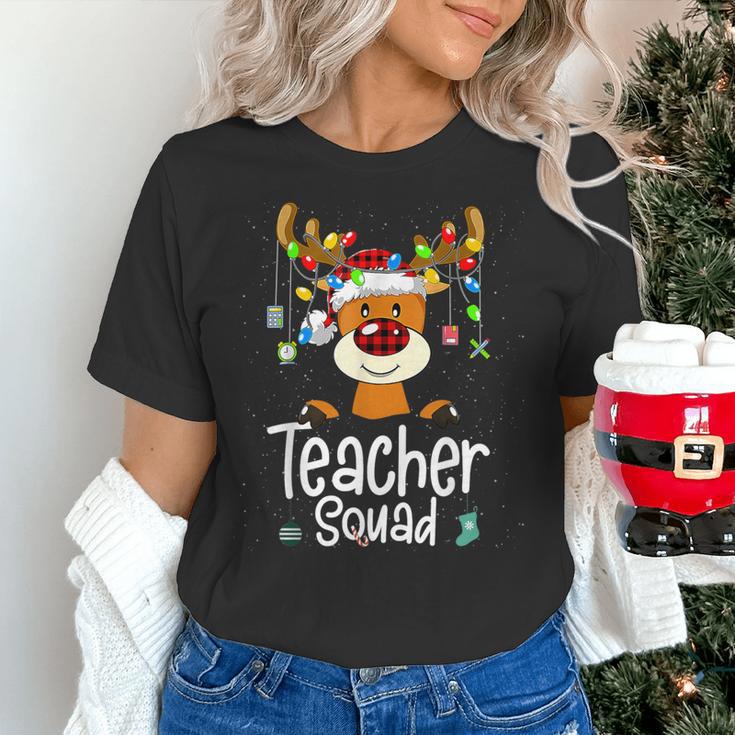 Teacher Squad Red Plaid Rudolph Reindeer Christmas Women's T-Shirt, gift for family, gift for coworker Teacher Squad Red Plaid Rudolph Reindeer Christmas Women's T-Shirt, gift for family, gift for coworker