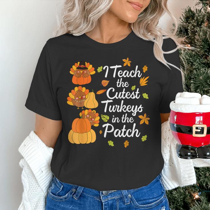 Teacher Thanksgiving I Teach The Cutest Turkeys In The Patch Women's T-Shirt, gift for family, gift for coworker