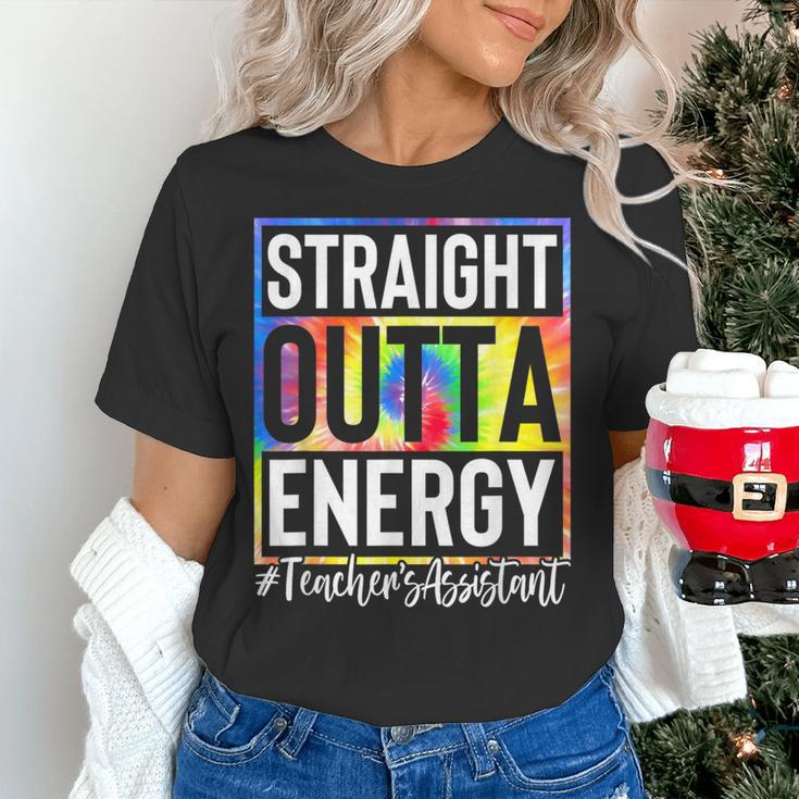 Teacher's Assistant Straight Outta Energy Teaching Tie Dye For Men Women Women's T-Shirt, gift for family, gift for coworker