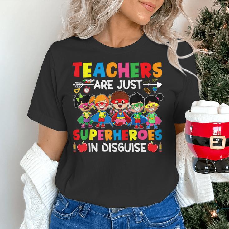 Teachers Are Just Superheroes In Disguise Back To School Women's T-Shirt, gift for family, gift for coworker Teachers Are Just Superheroes In Disguise Back To School Women's T-Shirt, gift for family, gift for coworker
