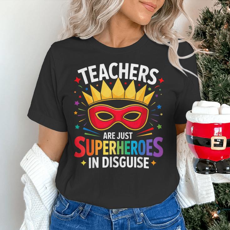 Teachers Are Just Superheroes In Disguise Fun Back To School Women's T-Shirt, gift for family, gift for coworker Teachers Are Just Superheroes In Disguise Fun Back To School Women's T-Shirt, gift for family, gift for coworker