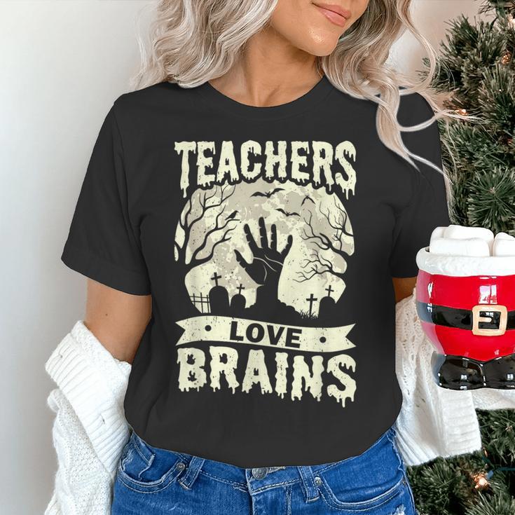 Teachers Love Brains Halloween Costume Boo Trick Teach Women's T-Shirt, gift for family, gift for coworker Teachers Love Brains Halloween Costume Boo Trick Teach Women's T-Shirt, gift for family, gift for coworker