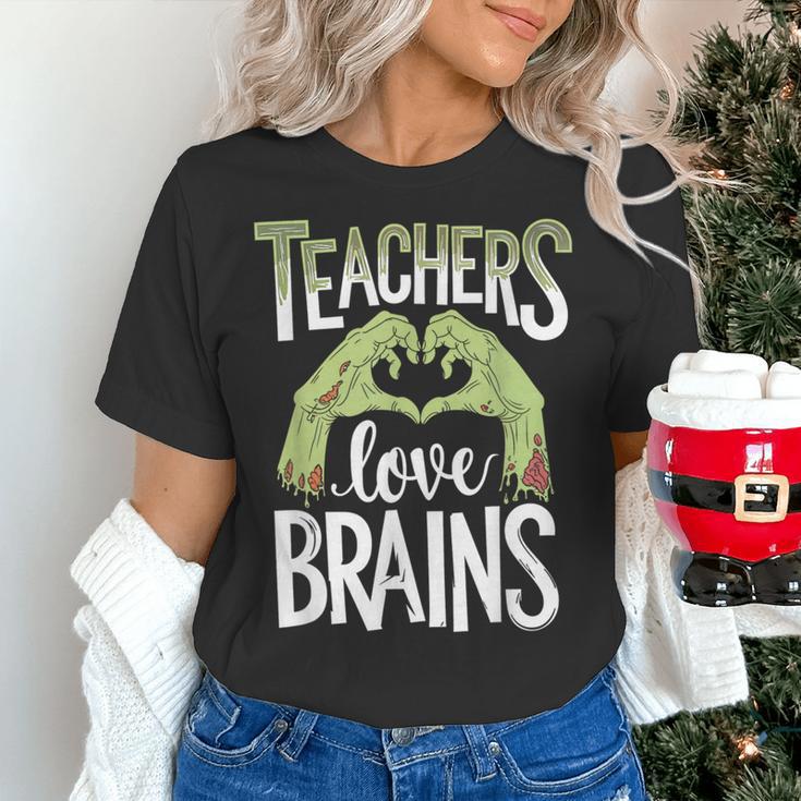 Teachers Love Zombie Teacher Halloween Fun Women's T-Shirt, gift for family, gift for coworker