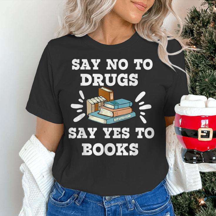 Teachers Red Ribbon Week Say No To Drugs Say Yes To Books Women's T-Shirt, gift for family, gift for coworker Teachers Red Ribbon Week Say No To Drugs Say Yes To Books Women's T-Shirt, gift for family, gift for coworker