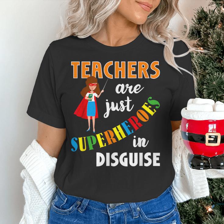 Teachers Are Superheroes Graduation School Teachers Women's T-Shirt, gift for family, gift for coworker