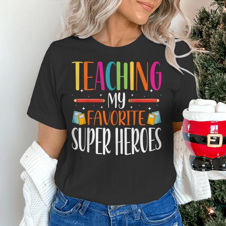 Teaching My Favorite Superheros Men Women SPED Teacher Women's T-Shirt, gift for family, gift for coworker