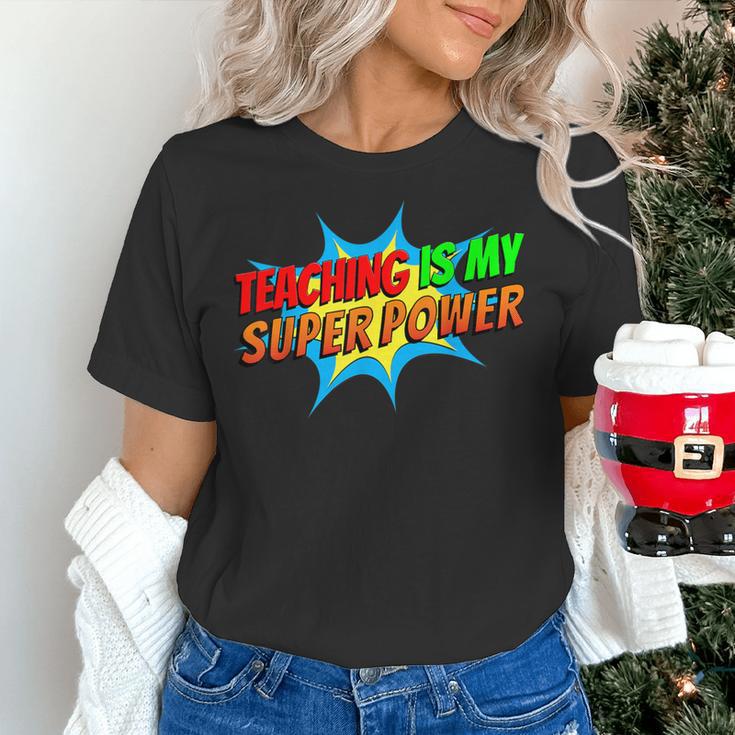 Teaching Is My Superpower Comic Back To School Teacher Women's T-Shirt, gift for family, gift for coworker Teaching Is My Superpower Comic Back To School Teacher Women's T-Shirt, gift for family, gift for coworker