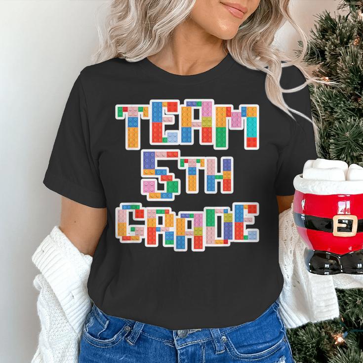 Team 5th Grade Building Blocks Bricks Theme Teacher Team For Men Women Kids Women's T-Shirt, gift for family, gift for coworker Team 5th Grade Building Blocks Bricks Theme Teacher Team For Men Women Kids Women's T-Shirt, gift for family, gift for coworker