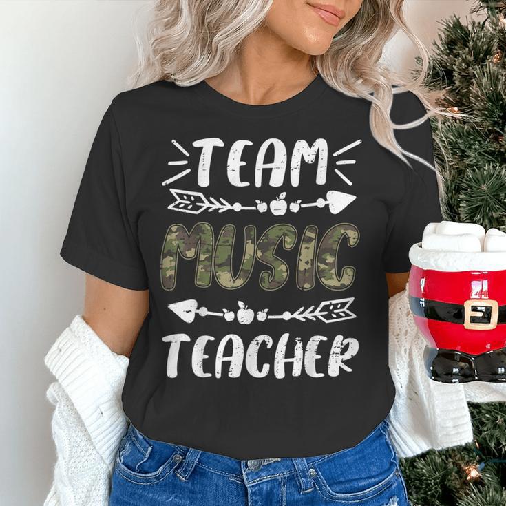 Team Music Teacher Camo Teacher Student Back To School Women's T-Shirt, gift for family, gift for coworker Team Music Teacher Camo Teacher Student Back To School Women's T-Shirt, gift for family, gift for coworker