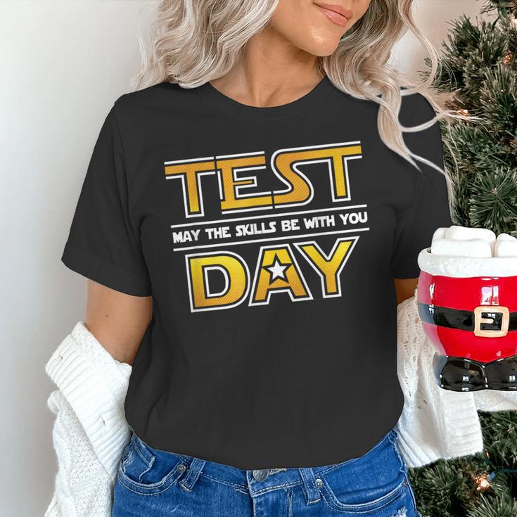 Test Day Testing May The Skills Be With You School Teacher Women's T-Shirt, gift for family, gift for coworker Test Day Testing May The Skills Be With You School Teacher Women's T-Shirt, gift for family, gift for coworker