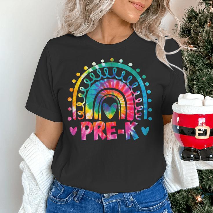 Tie Dye Prek Teacher Rainbow Preschool Back To School Girl Women's T-Shirt, gift for family, gift for coworker Tie Dye Prek Teacher Rainbow Preschool Back To School Girl Women's T-Shirt, gift for family, gift for coworker