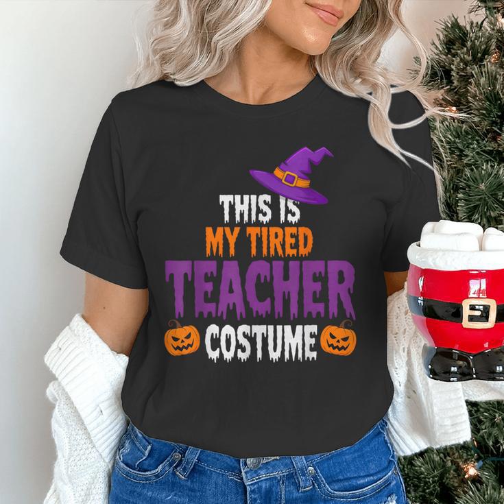 Tired Teacher Costume For Halloween Teachers Women's T-Shirt, gift for family, gift for coworker