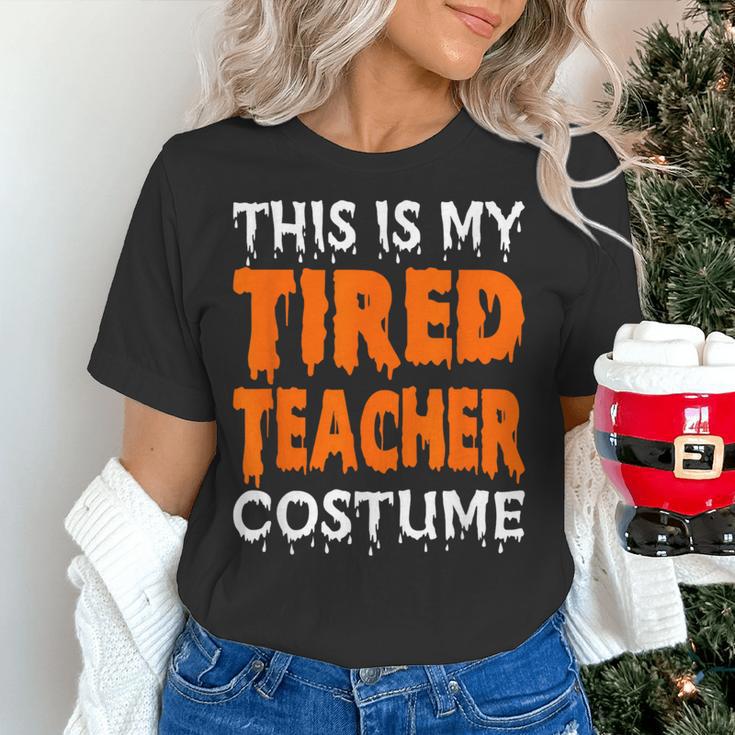 This Is My Tired Teacher Costume Quick Easy Lazy Halloween For Men Women Women's T-Shirt, gift for family, gift for coworker This Is My Tired Teacher Costume Quick Easy Lazy Halloween For Men Women Women's T-Shirt, gift for family, gift for coworker