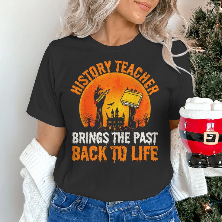 History Teacher Brings Past Back To Life Halloween Zombie Women's T-Shirt, History Teacher Shirts, gift for family, gift for coworker History Teacher Brings Past Back To Life Halloween Zombie Women's T-Shirt, History Teacher Shirts, gift for family, gift for coworker