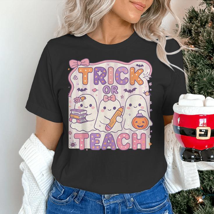 Trick Or Teach Retro Halloween Teacher Look Women's T-Shirt, gift for family, gift for coworker Trick Or Teach Retro Halloween Teacher Look Women's T-Shirt, gift for family, gift for coworker