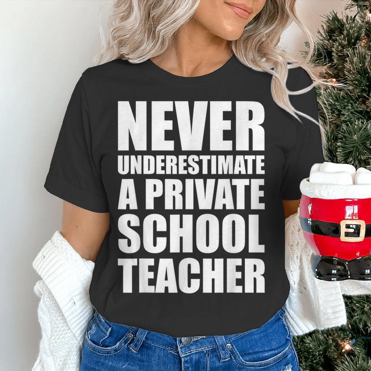 Never Underestimate A Private School Teacher Back To School Women's T-Shirt, gift for family, gift for coworker Never Underestimate A Private School Teacher Back To School Women's T-Shirt, gift for family, gift for coworker