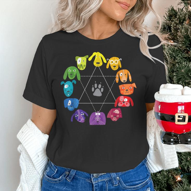 Unique For Artists By ADS Color Wheel Educational Art Teacher Dog Themed Artist Small Women's T-Shirt, gift for family, gift for coworker Unique For Artists By ADS Color Wheel Educational Art Teacher Dog Themed Artist Small Women's T-Shirt, gift for family, gift for coworker