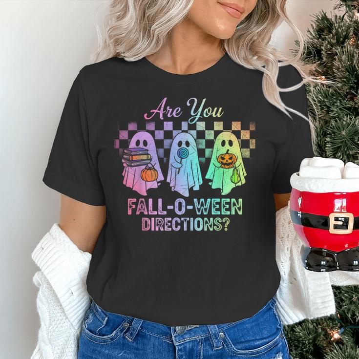 Vintage Are You Fall O Ween Directions Teacher Halloween Women's T-Shirt, gift for family, gift for coworker
