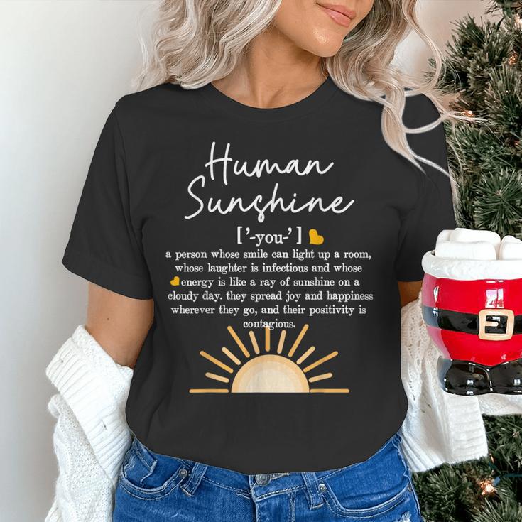 Vintage Human Sunshine Definition Teachers Mom Boss Women Women's T-Shirt, gift for family, gift for coworker
