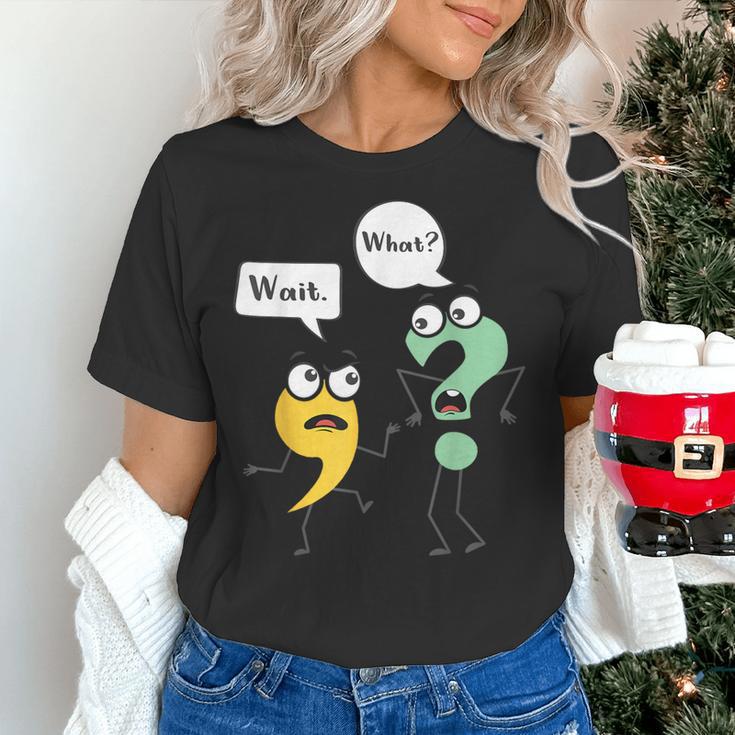 Wait What English Teacher Grammar Police Grammarian Women's T-Shirt, English Teacher Shirts, gift for family, gift for coworker Wait What English Teacher Grammar Police Grammarian Women's T-Shirt, English Teacher Shirts, gift for family, gift for coworker