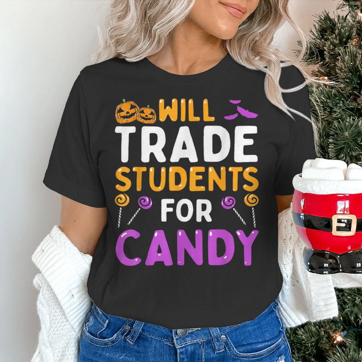 Will Trade Students For Candy Cute Halloween Costume Teacher For Men Women Kids Women's T-Shirt, gift for family, gift for coworker Will Trade Students For Candy Cute Halloween Costume Teacher For Men Women Kids Women's T-Shirt, gift for family, gift for coworker
