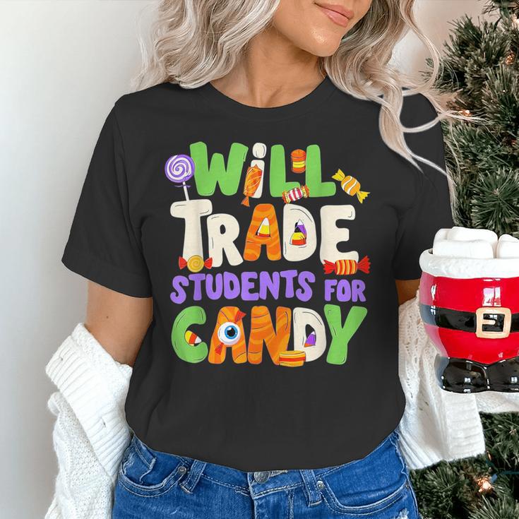 Will Trade Students For Candy Teacher Cute Halloween Costume Women's T-Shirt, gift for family, gift for coworker Will Trade Students For Candy Teacher Cute Halloween Costume Women's T-Shirt, gift for family, gift for coworker