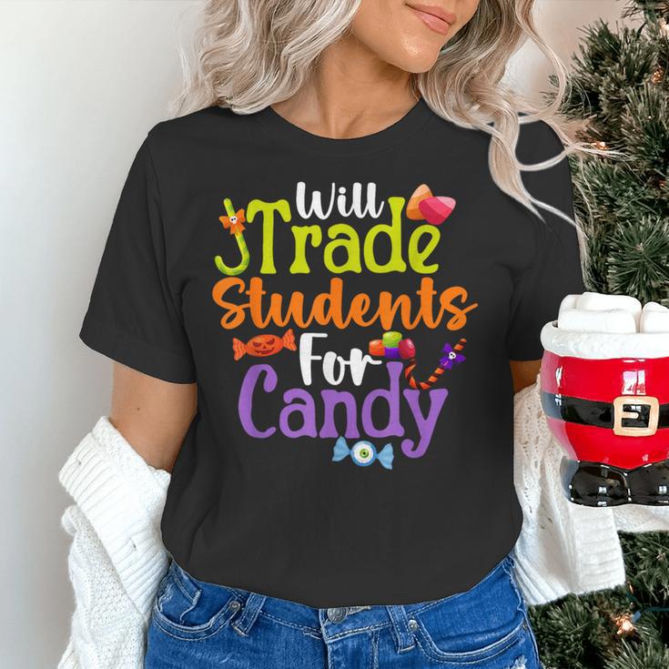 Will Trade Students For Candy Teacher Halloween Costume Women's T-Shirt, gift for family, gift for coworker