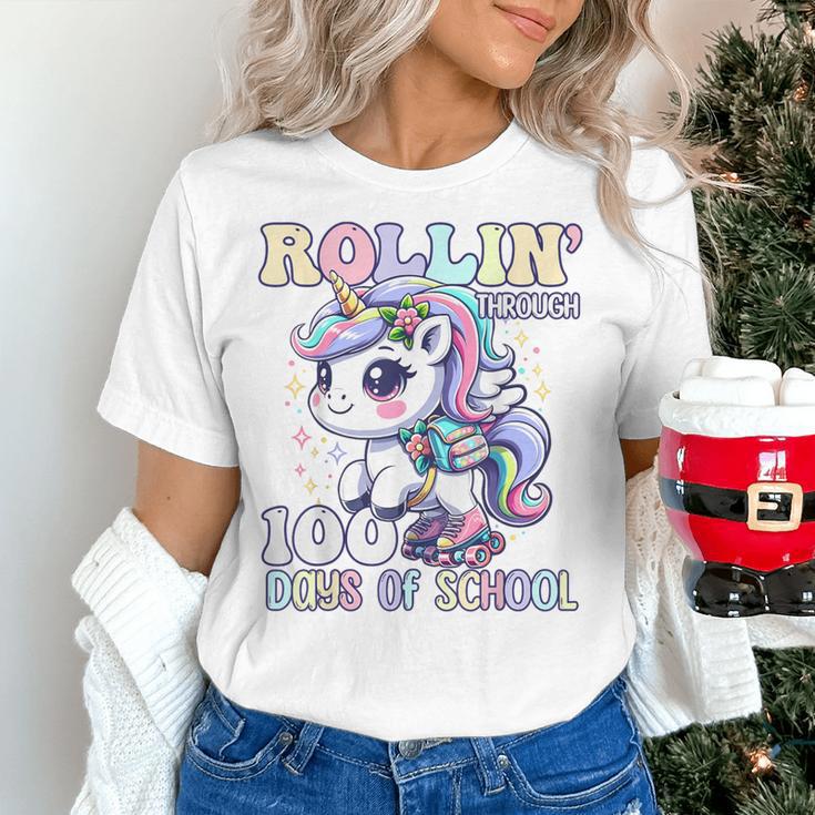 100 Days Of School Girls Teacher 100th Day Unicorn Outfit Women's T-Shirt, gift for family, gift for coworker 100 Days Of School Girls Teacher 100th Day Unicorn Outfit Women's T-Shirt, gift for family, gift for coworker