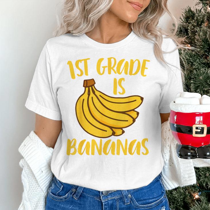 1st Grade Is Bananas Teacher Teaching Back To School Women's T-Shirt, gift for family, gift for coworker