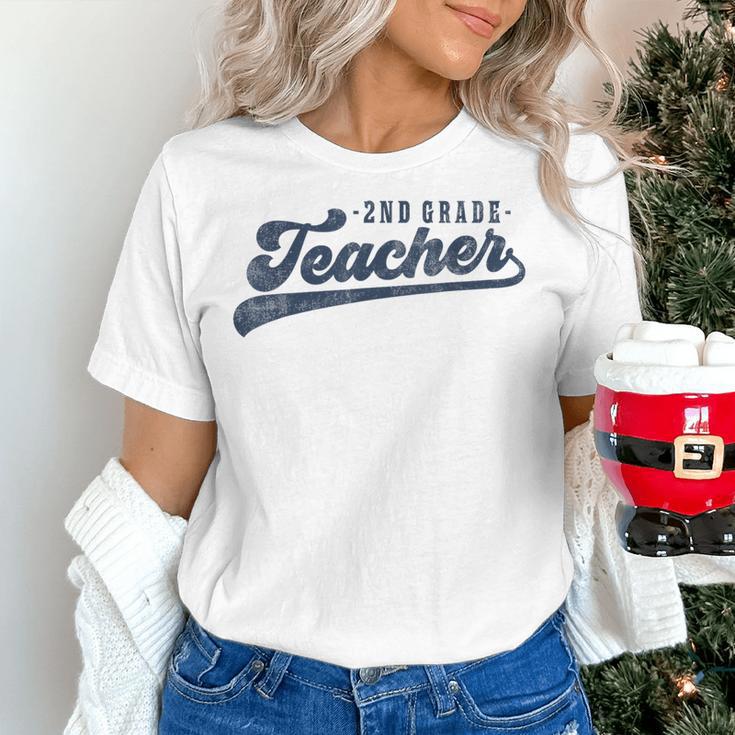 2nd Grade Teacher Cute Vintage Graphic Second Grade Teacher Men Women Women's T-Shirt, 2nd Grade Teacher Shirts, gift for family, gift for coworker