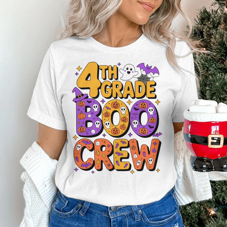 4th Grade Boo Crew Ghost Halloween Teacher Costume Women's T-Shirt, 4th Grade Teacher Shirts, gift for family, gift for coworker