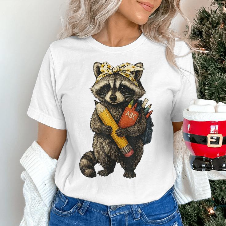 Back To School Raccoon Teachers Student Kids Women's T-Shirt, gift for family, gift for coworker Back To School Raccoon Teachers Student Kids Women's T-Shirt, gift for family, gift for coworker