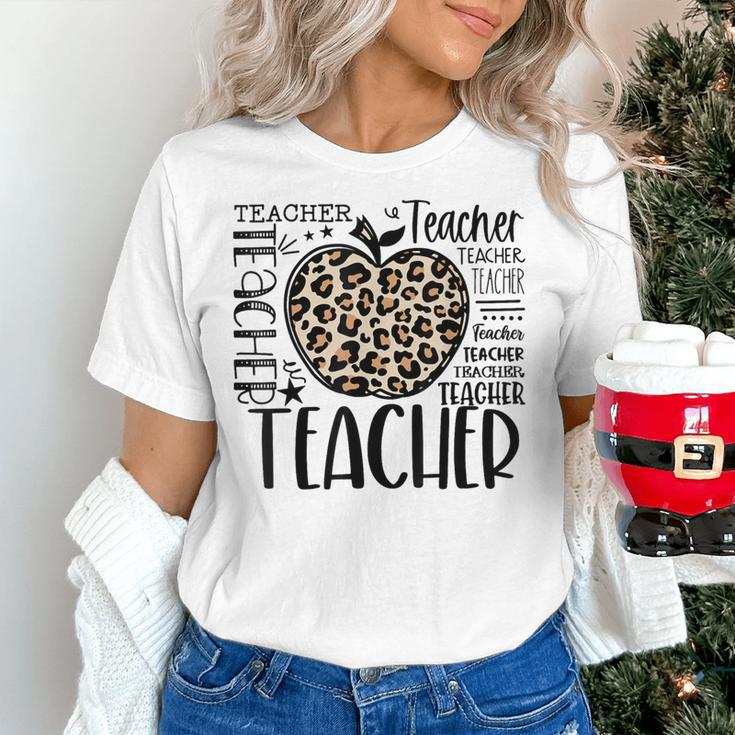 Back To School Teacher Life Apple Leopard Teacher Women Women's T-Shirt, gift for family, gift for coworker Back To School Teacher Life Apple Leopard Teacher Women Women's T-Shirt, gift for family, gift for coworker
