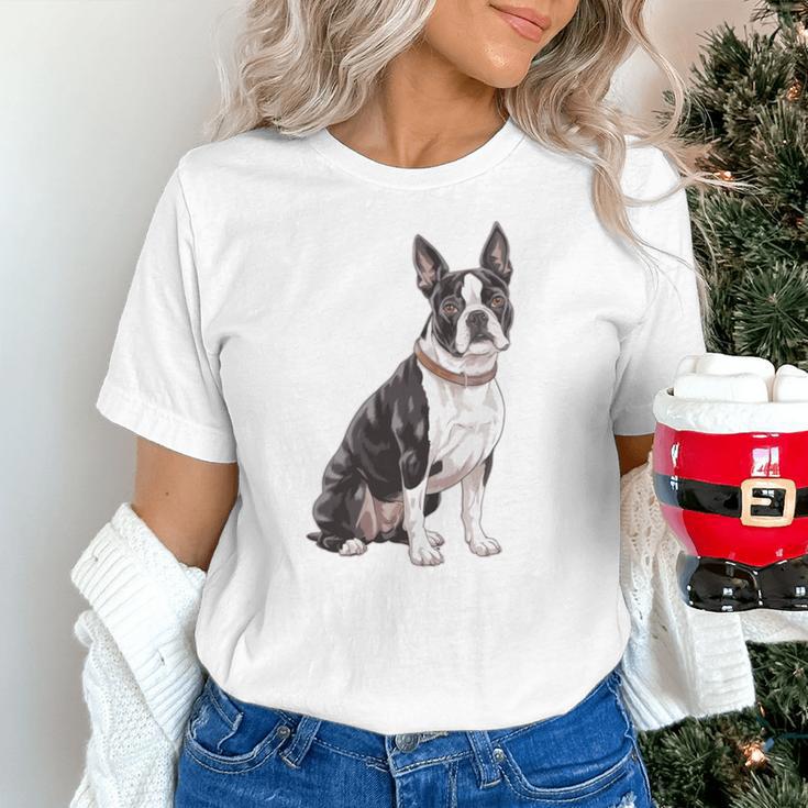 Boston Terrier Dog Dad Boston Terrier Dog Lovers Women's T-Shirt, Boston Terrier Dad Shirts, gift for family, gift for coworker