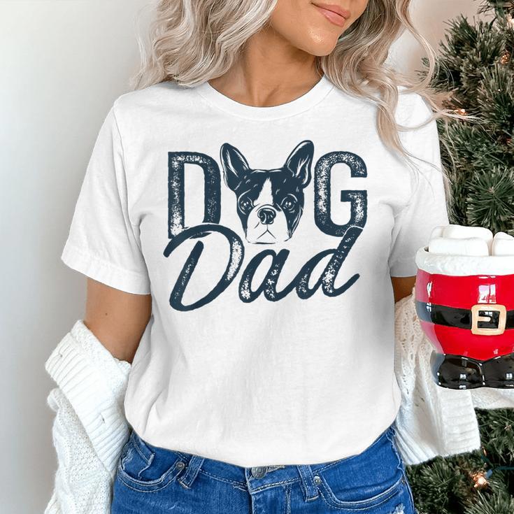 Boston Terrier Dog Dad Women's T-Shirt, Boston Terrier Dad Shirts, gift for family, gift for coworker