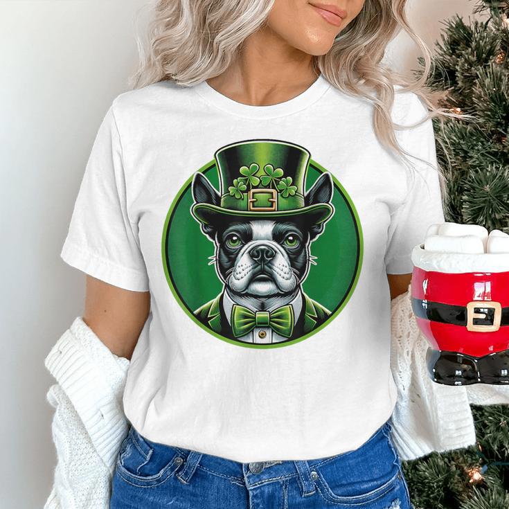 Boston Terrier Dog St Patricks Day Irish Pet Lover Men Women Kids Women's T-Shirt, gift for family, gift for coworker