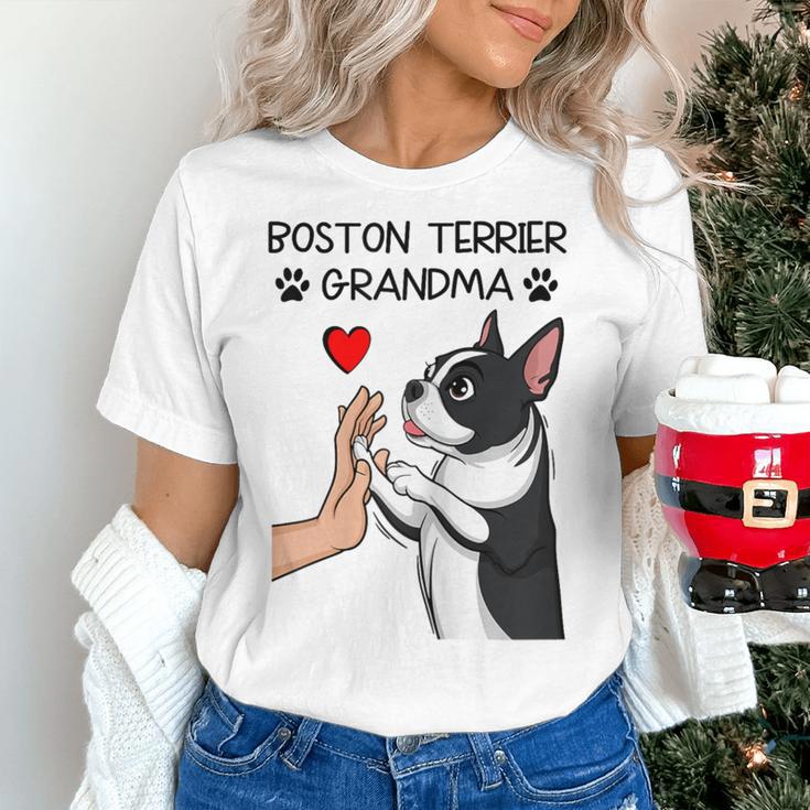 Boston Terrier Grandma Mother's Day Dog Mom Women's T-Shirt, Boston Terrier Mom Shirts, gift for family, gift for coworker