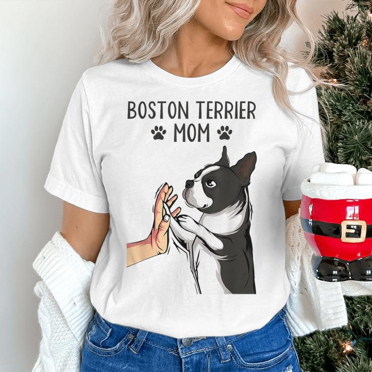 Boston Terrier Mom Dogs Mum Woman Women's T-Shirt, Boston Terrier Mom Shirts, gift for family, gift for coworker