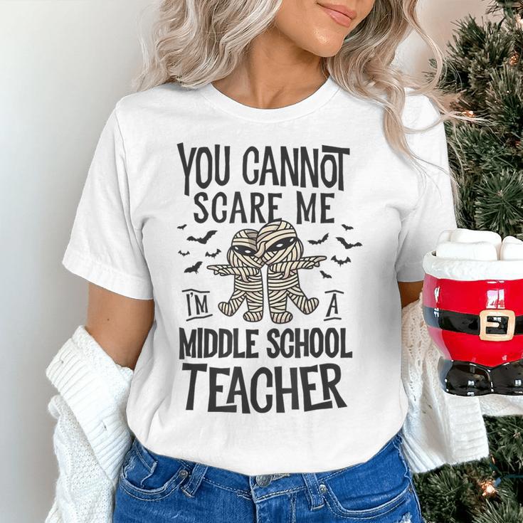 You Cannot Scare Me I'm A Middle School Teacher Halloween Women's T-Shirt, gift for family, gift for coworker You Cannot Scare Me I'm A Middle School Teacher Halloween Women's T-Shirt, gift for family, gift for coworker