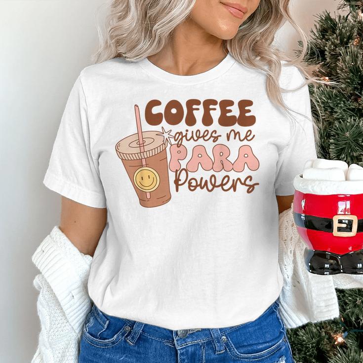 Coffee Gives Me Para Powers Parapro Teacher Squad Women's T-Shirt, gift for family, gift for coworker Coffee Gives Me Para Powers Parapro Teacher Squad Women's T-Shirt, gift for family, gift for coworker